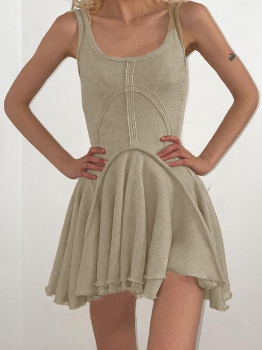 LD | Patchwork mouwloze bodycon mini jurk