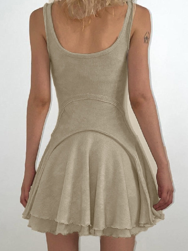 LD | Patchwork mouwloze bodycon mini jurk