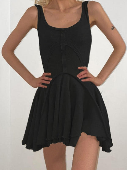LD | Patchwork mouwloze bodycon mini jurk