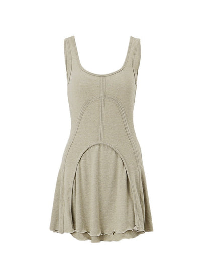 LD | Patchwork mouwloze bodycon mini jurk