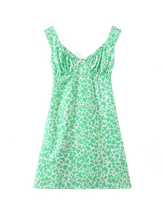 LD | Bedrukte rugloze tank mini jurk