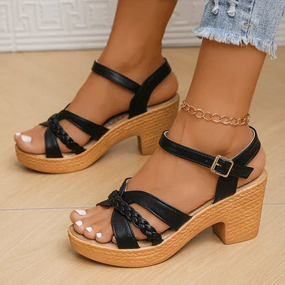 LD | Elegante sandalen met hoge hakken en verstelbaar enkelbandje