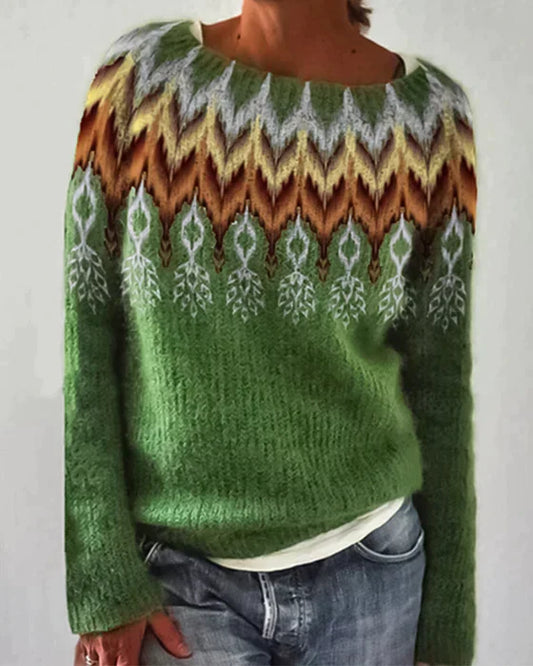 Boho gebreide trui