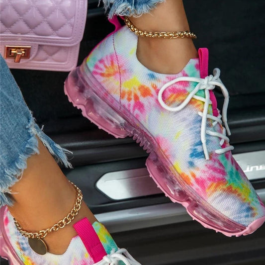 LD | Casual sportschoenen met transparante zool en veters