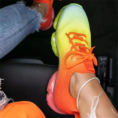 LD | Casual sportschoenen met transparante zool en veters