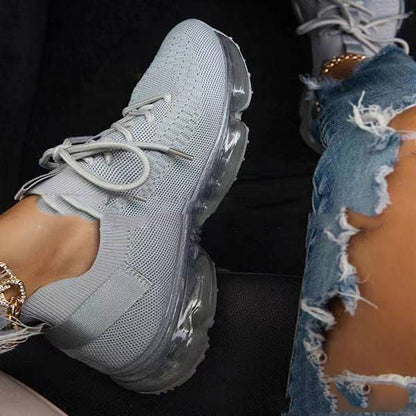 LD | Casual sportschoenen met transparante zool en veters