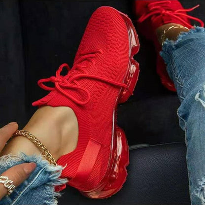 LD | Casual sportschoenen met transparante zool en veters