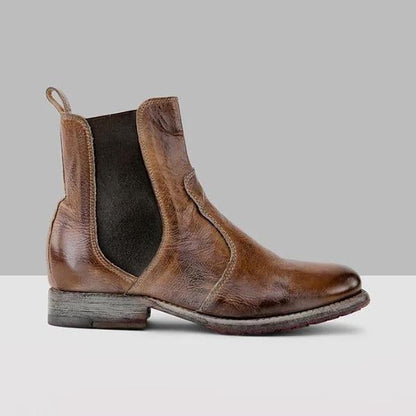 LD | Enkellaarsjes voor dames in vintagestijl leer