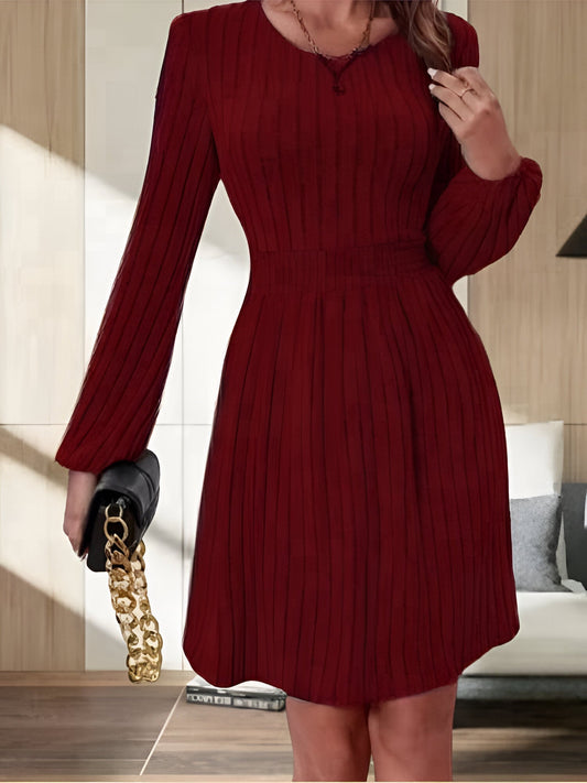 LD | Elegante midi-jurk van gebreide stof