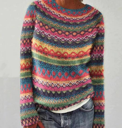 Gebreide trui met vintage patroon
