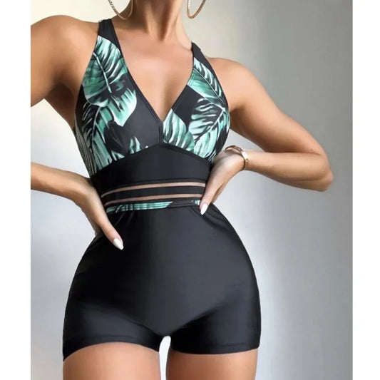 LD Push Up Zwempak Zomer Sexy Eendelig Stuk Print