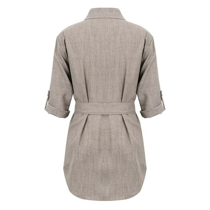 LD | Elegant Mini Jurkje Diepe V-Hals 3/4 Mouwen Vrouwen Mode