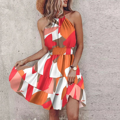 LD | Rugloze minijurk met onregelmatige print