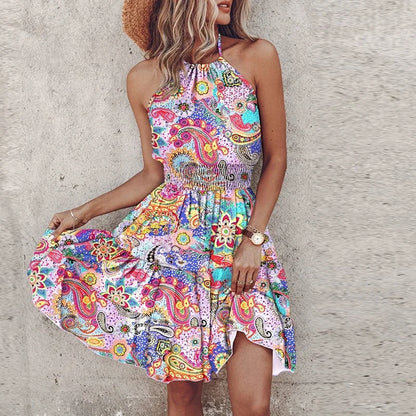 LD | Rugloze minijurk met onregelmatige print