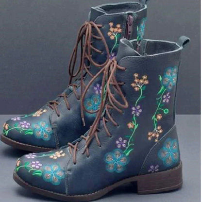 LD | Casual veterlaarzen met bloemen