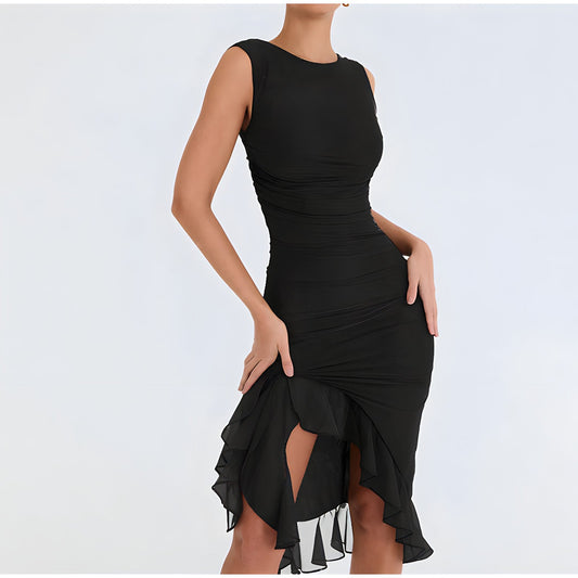 LD | Midi-jurk met volants