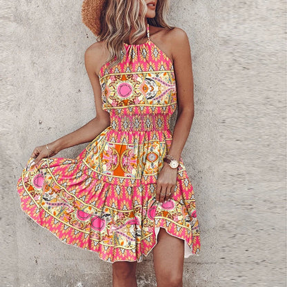 LD | Rugloze minijurk met onregelmatige print