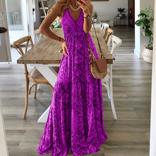 LD | Maxi jurk met boho print