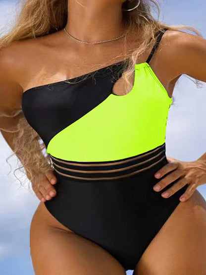 LD | Bikini zwemkleding voor vrouwen stoffen paneel patchwork lichaam