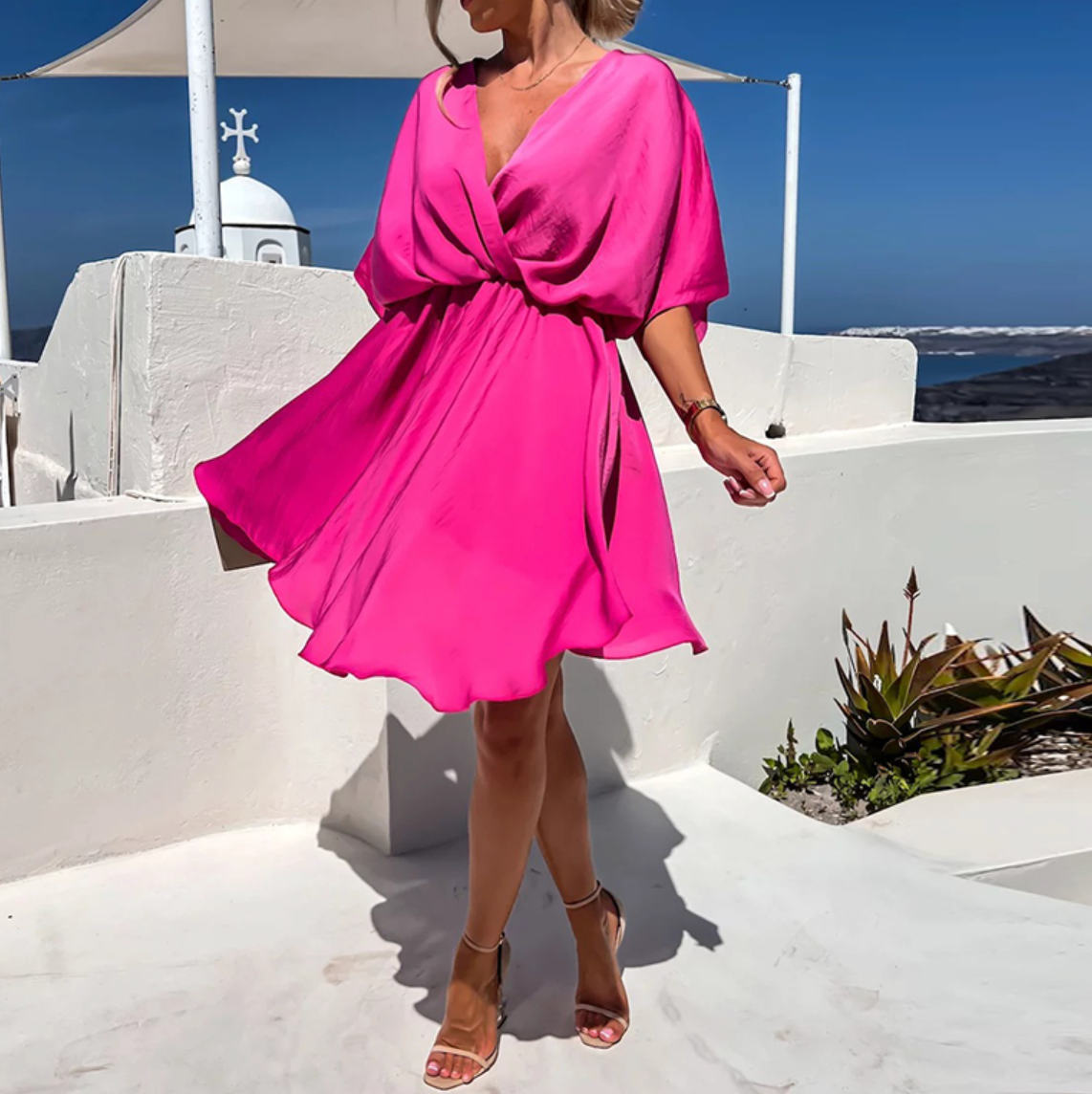 LD | Chique zomer mini-jurk met hoge taille