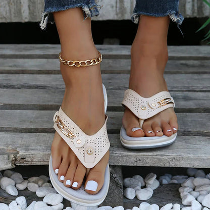 LD | Slipvaste sleehakken sandalen strandschoenen, zomer slippers