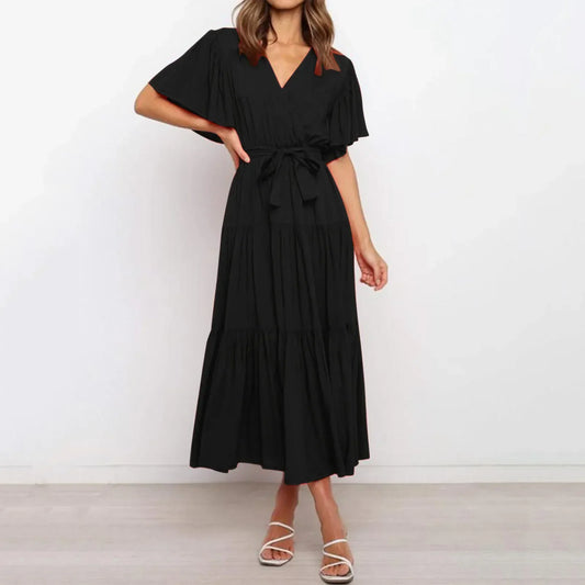 LD | Maxi jurk met diepe V-hals
