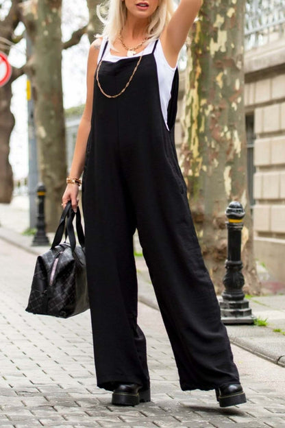 LD | Effen cami overall met wijde pijpen