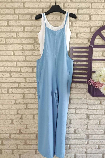 LD | Effen cami overall met wijde pijpen