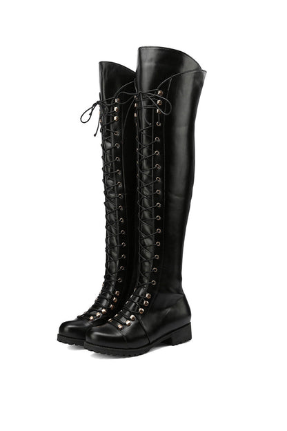 LD | Over-the-knee laarzen met veters