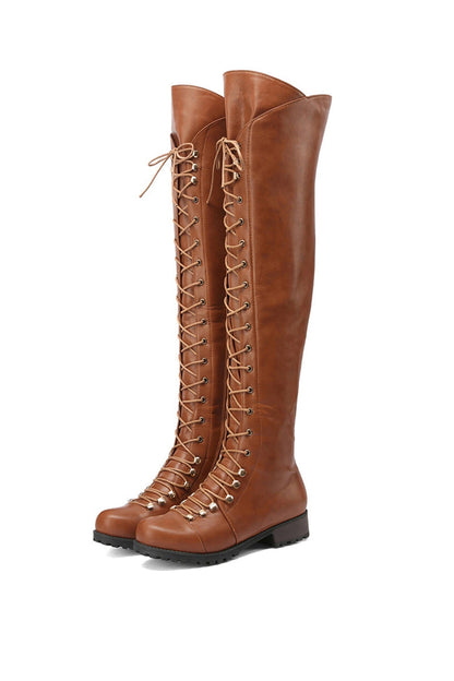 LD | Over-the-knee laarzen met veters