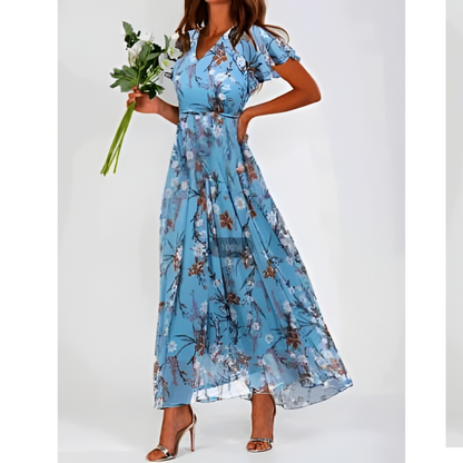 LD | Zomer Formele Bloemen Bruiloft Jurk | Maxi