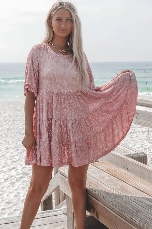 LD | glitter mini jurk