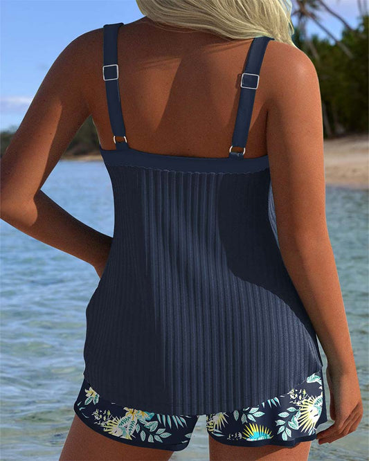 LD | Tankini Gestreepte tweedelige zwemshort