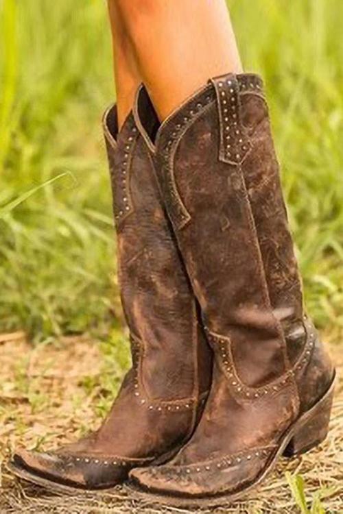 Rustieke western cowboylaarzen