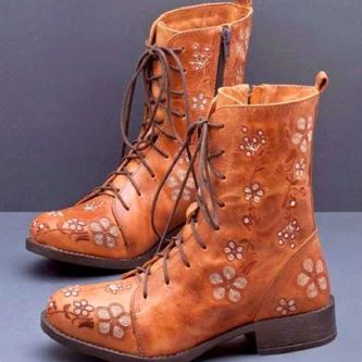 LD | Casual veterlaarzen met bloemen