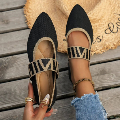 LD | Elegante taps toelopende flats met geruite band