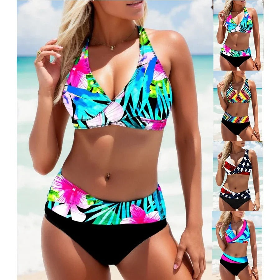 LD bikini veelkleurig met zijbandjes