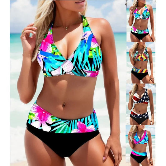 LD bikini veelkleurig met zijbandjes