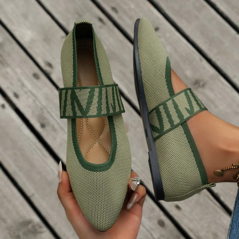 LD | Elegante taps toelopende flats met geruite band