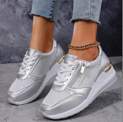 LD | Metallic sneakers met rits