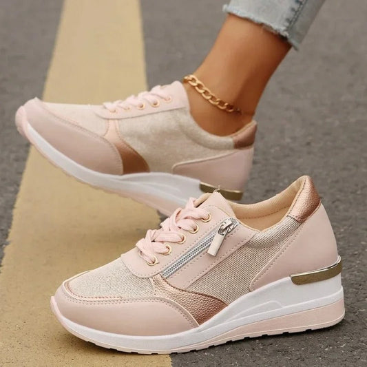 LD | Metallic sneakers met rits