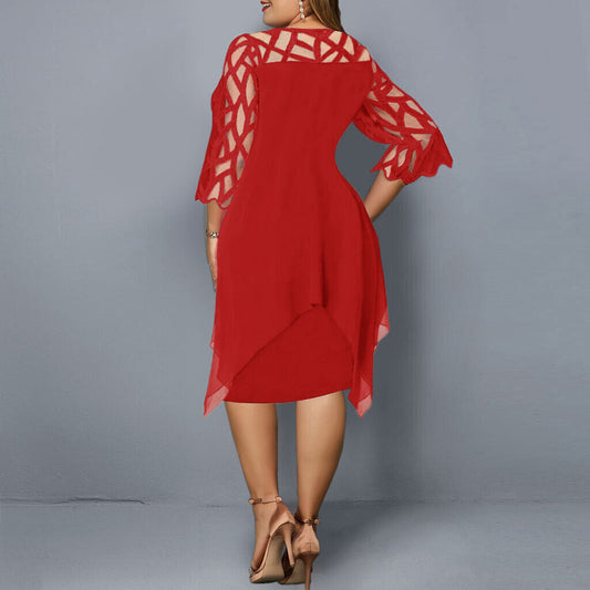 LD | Elegante midi-jurk in grote maten