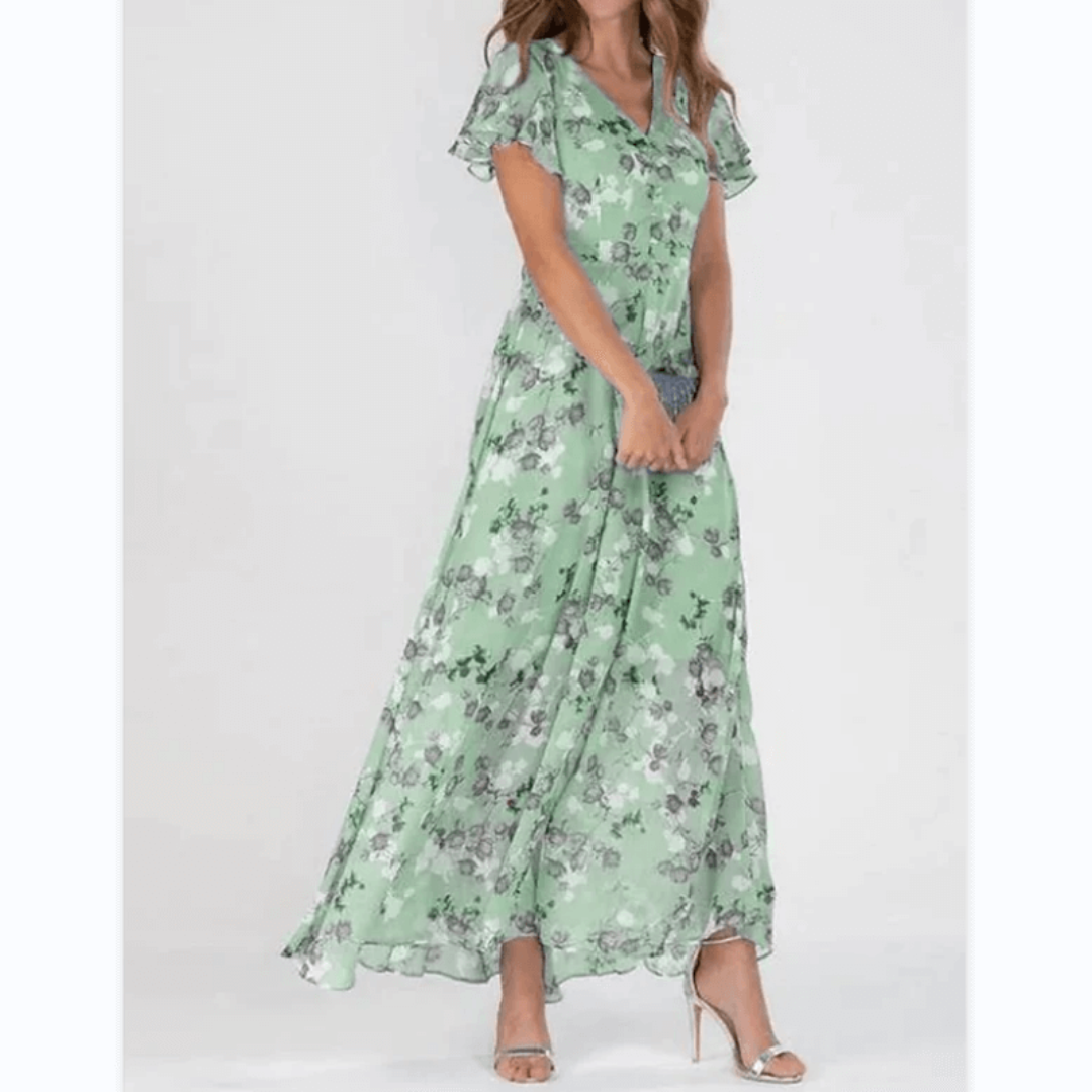LD | Zomer Formele Bloemen Bruiloft Jurk | Maxi