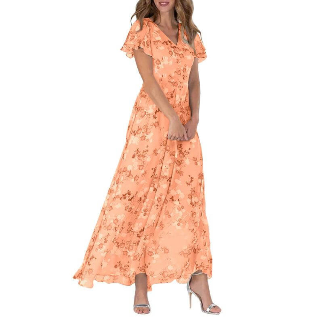 LD | Zomer Formele Bloemen Bruiloft Jurk | Maxi