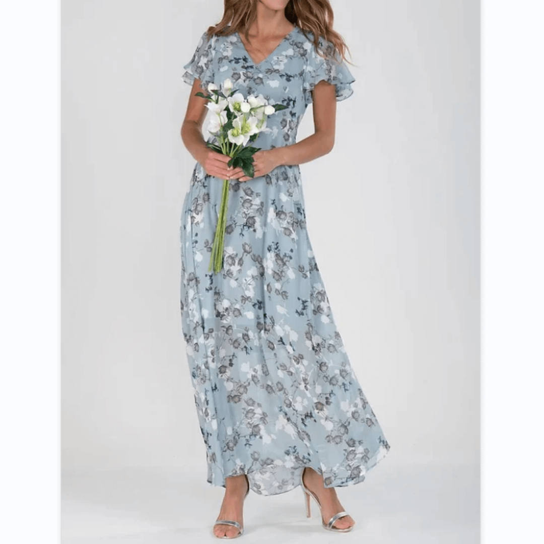 LD | Zomer Formele Bloemen Bruiloft Jurk | Maxi