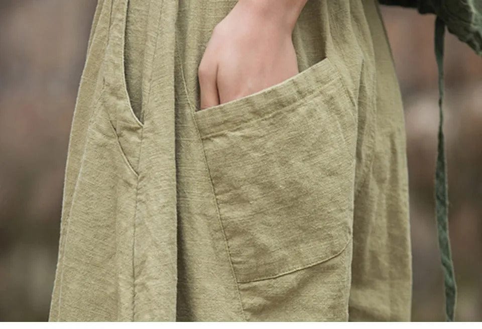 LD | Katoen-linnen Baggy Cargo Broek