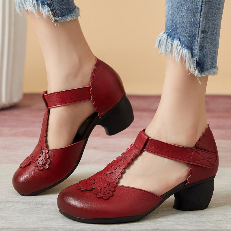 Tijdloze stijl vintage casual schoenen met hakken