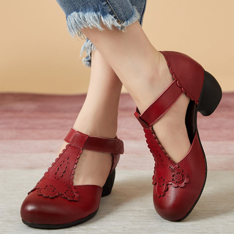 Tijdloze stijl vintage casual schoenen met hakken
