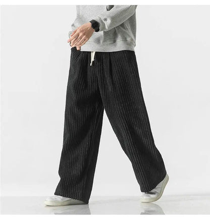 LD | Modieuze oversized corduroy broek