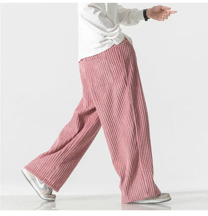 LD | Modieuze oversized corduroy broek